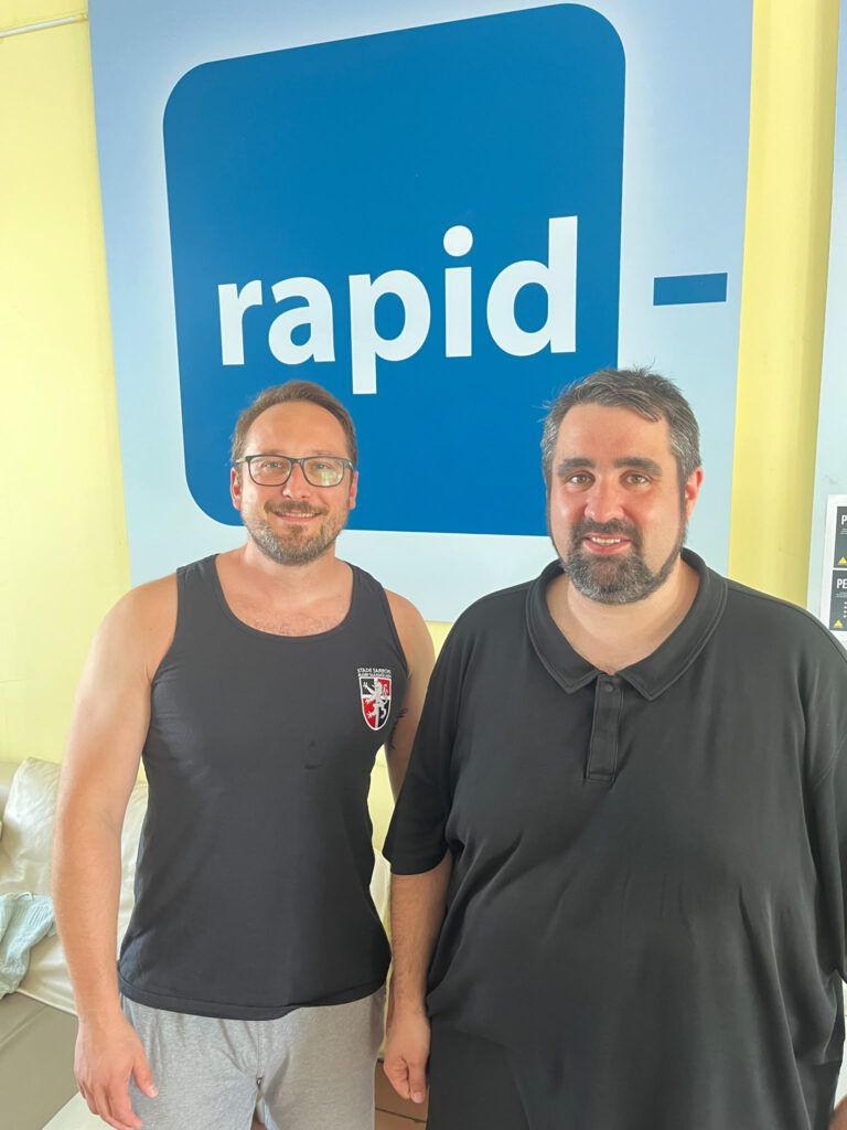 Andreas Janto (SSR-rapid-Kooperationsbetreuer), Mathias Schulze (Fitnessökonom rapid)